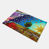 Flat Earth Doormat Fußmatte (Schrägansicht)