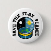 Flat earth in Snowglocke Button (Vorderseite)