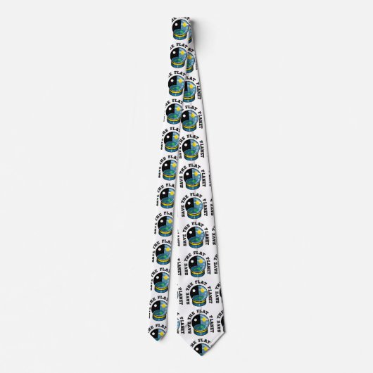 Flat earth in Snowglocke Krawatte (Rückseite)