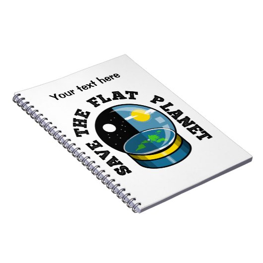 Flat earth in Snowglocke Notizblock (Rechte Seite)