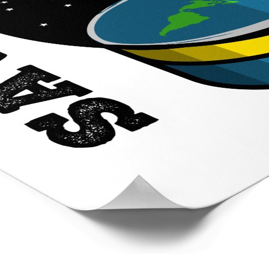 Flat earth in Snowglocke Poster (Ecke)
