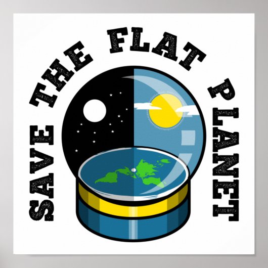 Flat earth in Snowglocke Poster (Vorne)