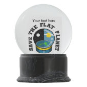 Flat earth in Snowglocke Schneekugel (Rückseite)