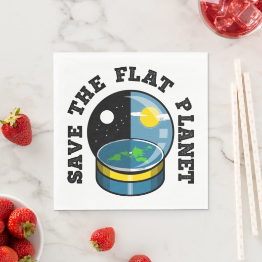 Flat earth in Snowglocke Serviette (Beispiel)