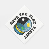 Flat earth in Snowglocke Serviette (Ecke)