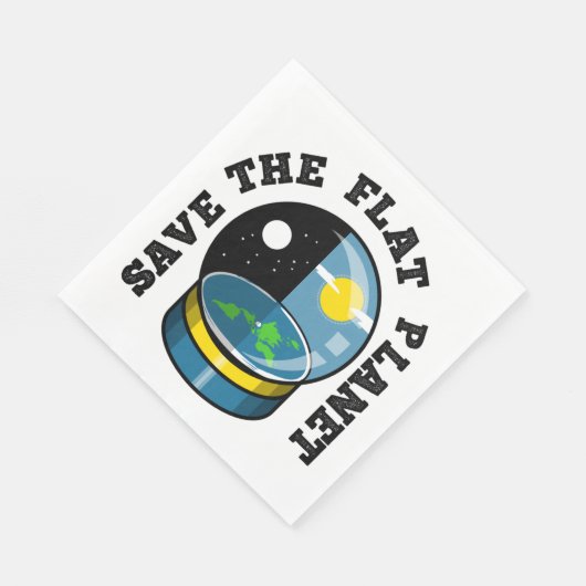 Flat earth in Snowglocke Serviette (Ecke)