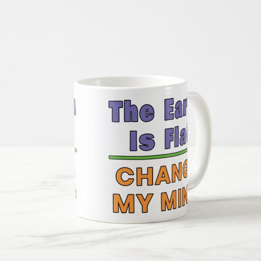 Flat Earth Kaffeetasse (VorderseiteRechts)