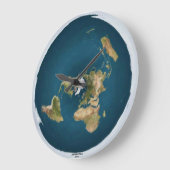 Flat Earth Large Wall Clock Große Wanduhr (Winkel)