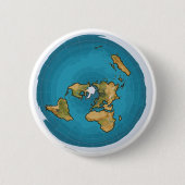 Flat Earth Map Button (Vorderseite)