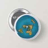 Flat Earth Map Button (Vorne & Hinten)