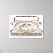 Flat Earth Map Leinwanddruck (Vorderseite)