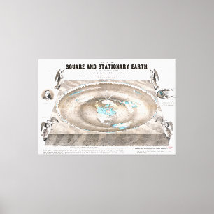 Flat Earth Map Leinwanddruck