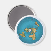 Flat Earth Map Magnet (Vorderseite/Rückseite)
