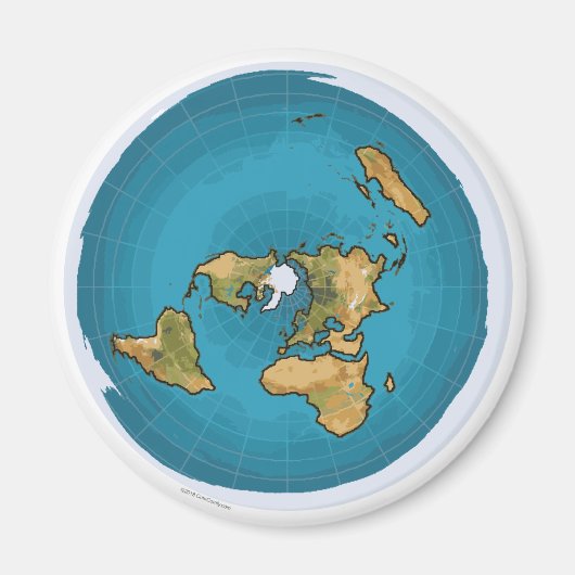Flat Earth Map Magnet (Vorne)