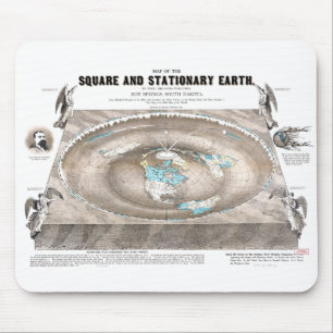 Flat Earth Map Mousepad