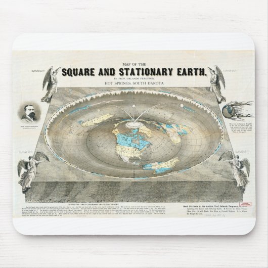 Flat Earth Map Mousepad (Vorne)