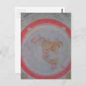Flat Earth Map Postkarte (Vorne/Hinten)