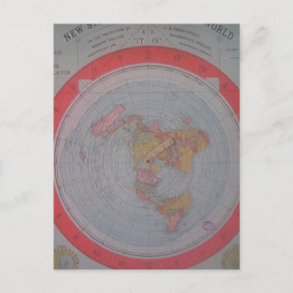 Flat Earth Map Postkarte