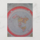 Flat Earth Map Postkarte (Vorderseite)