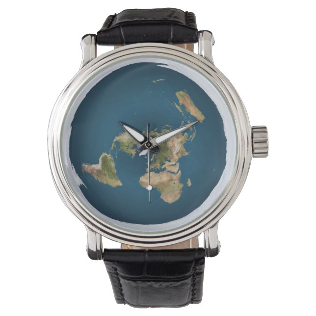 Flat Earth Map von US Geological Survey Armbanduhr (Vorderseite)