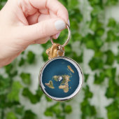 Flat Earth Map von US Geological Survey Schlüsselanhänger (Hand)