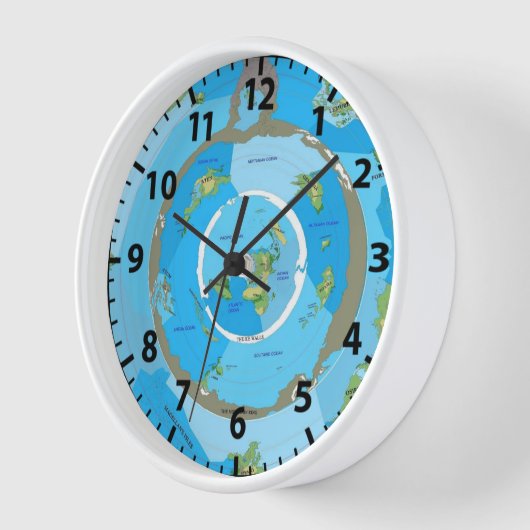 Flat Earth Map Wanduhr (Winkel)