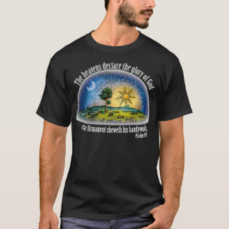 Flat Earth Psalm 191 Das Firmament Schwarz T-Shirt