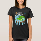 FLAT Earth Retro Flat Earther Designs Present T-Shirt (Vorderseite)