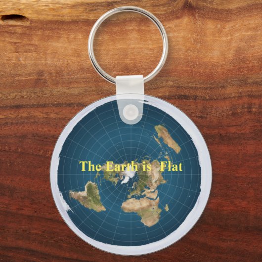 Flat Earth Schlüsselanhänger (Vorderseite)