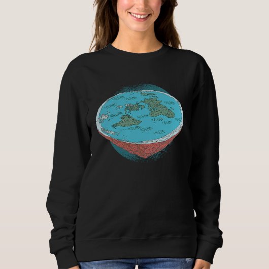Flat Earth Society  as Flat Earth Theory Sweatshirt (Vorderseite)