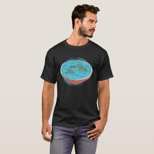Flat Earth Society as Flat Earth Theory T-Shirt (Vorne ganz)