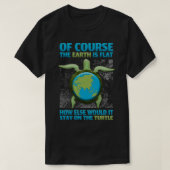 Flat Earth Society Design Turtle Elefanten 5 T-Shirt (Design vorne)