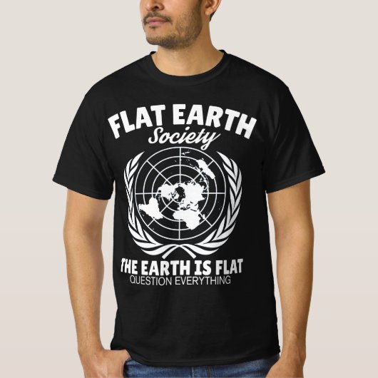 Flat Earth Society die Erde fressen flache klassis T-Shirt (Vorderseite)