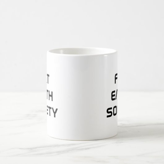 Flat Earth Society Kaffeetasse (Mittel)