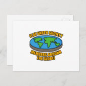 Flat Earth Society Members Postkarte (Vorne/Hinten)