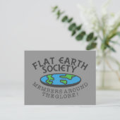 Flat Earth Society-Mitglieder auf der ganzen Welt Postkarte (Stehend Vorderseite)