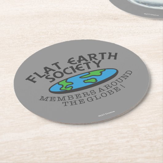 Flat Earth Society-Mitglieder auf der ganzen Welt Runder Pappuntersetzer (Angewinkelt)