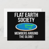 Flat Earth Society Mitglieder rund um den Globus F Postkarte (Vorne/Hinten)
