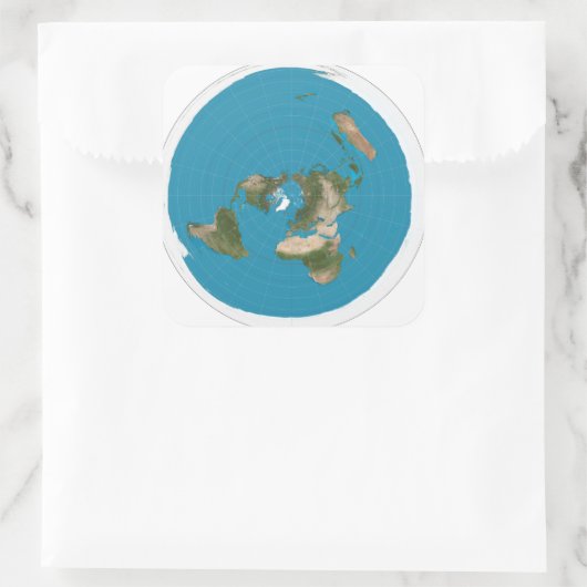 Flat Earth Sticker Siegel (Tasche)