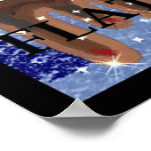 Flat Earth Theory Pop Art Poster (Ecke)