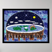 Flat Earth Theory Pop Art Poster (Vorne)