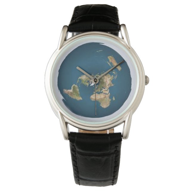 Flat Earth Watch Armbanduhr (Vorderseite)