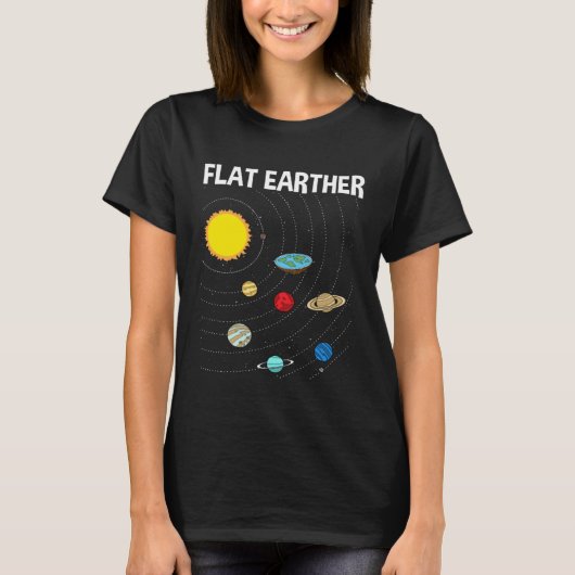 Flat Earther Flat Earth Map Conspiracy  1 T-Shirt (Vorderseite)