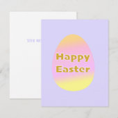 Flat Easter Card Mitteilungskarte (Vorne/Hinten)