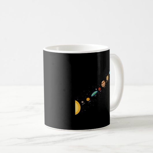 Flat Eh glaubt an das Sonnensystem Kaffeetasse (VorderseiteRechts)