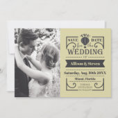Flat Elegant Save the Date Wedding Card (Vorderseite)