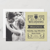 Flat Elegant Save the Date Wedding Card (Vorne/Hinten)