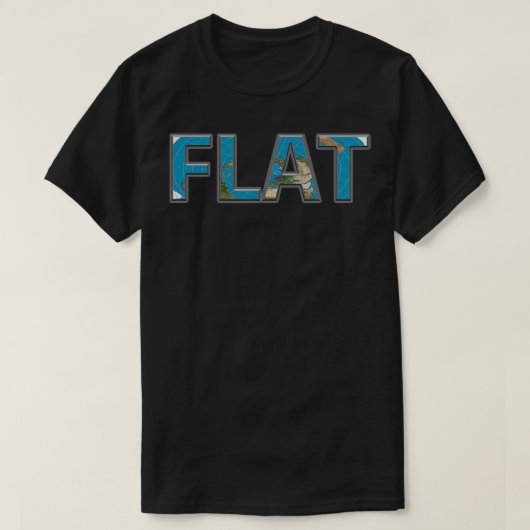FLAT Flat Earth Fake T-Shirt (Design vorne)