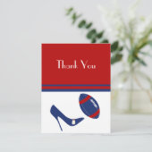 Flat Football Thema Danke Karte (Stehend Vorderseite)