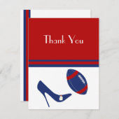 Flat Football Thema Danke Karte (Vorne/Hinten)
